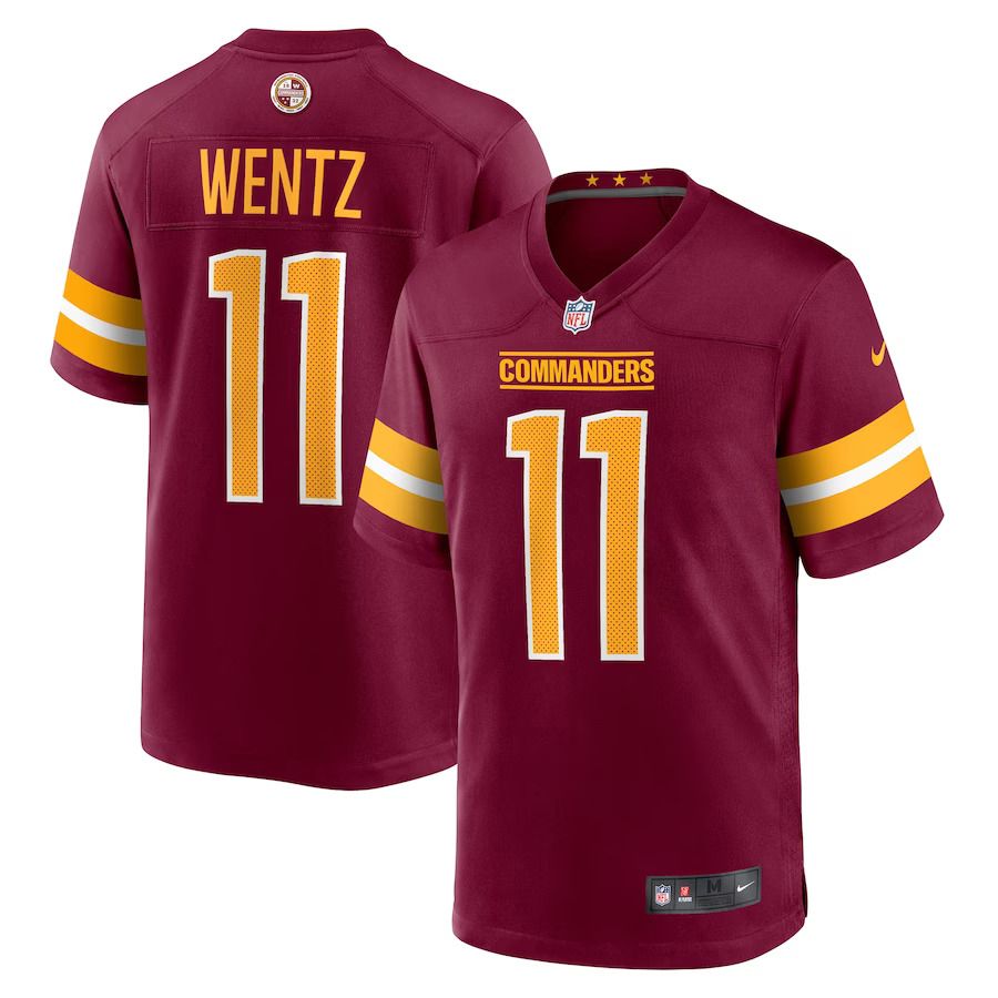 Men Washington Commanders #11 Carson Wentz Nike Burgundy Game NFL Jersey->washington commanders->NFL Jersey